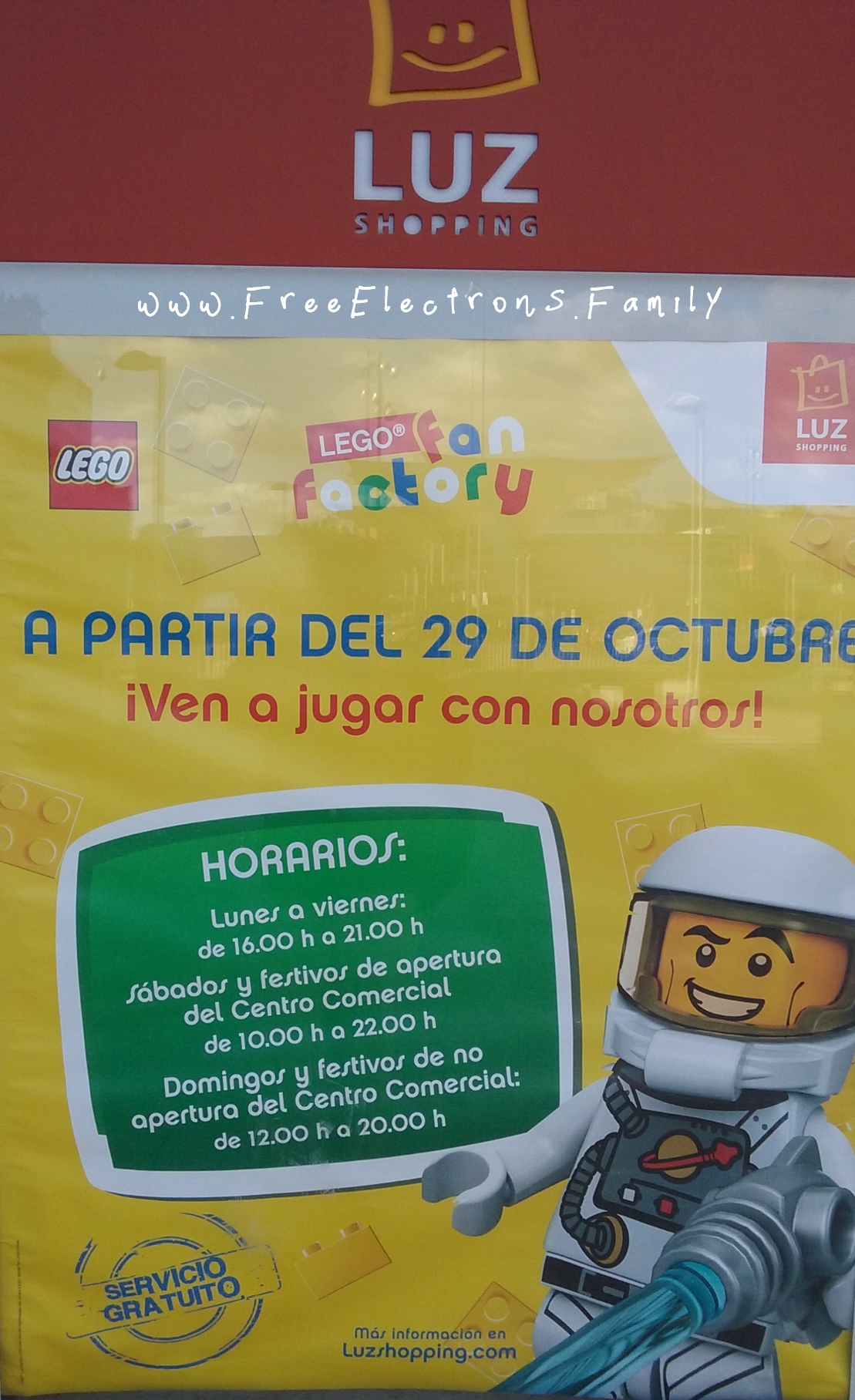 LEGO Fan Factory Hours (may change during holidays) beginning 29 October 2018.