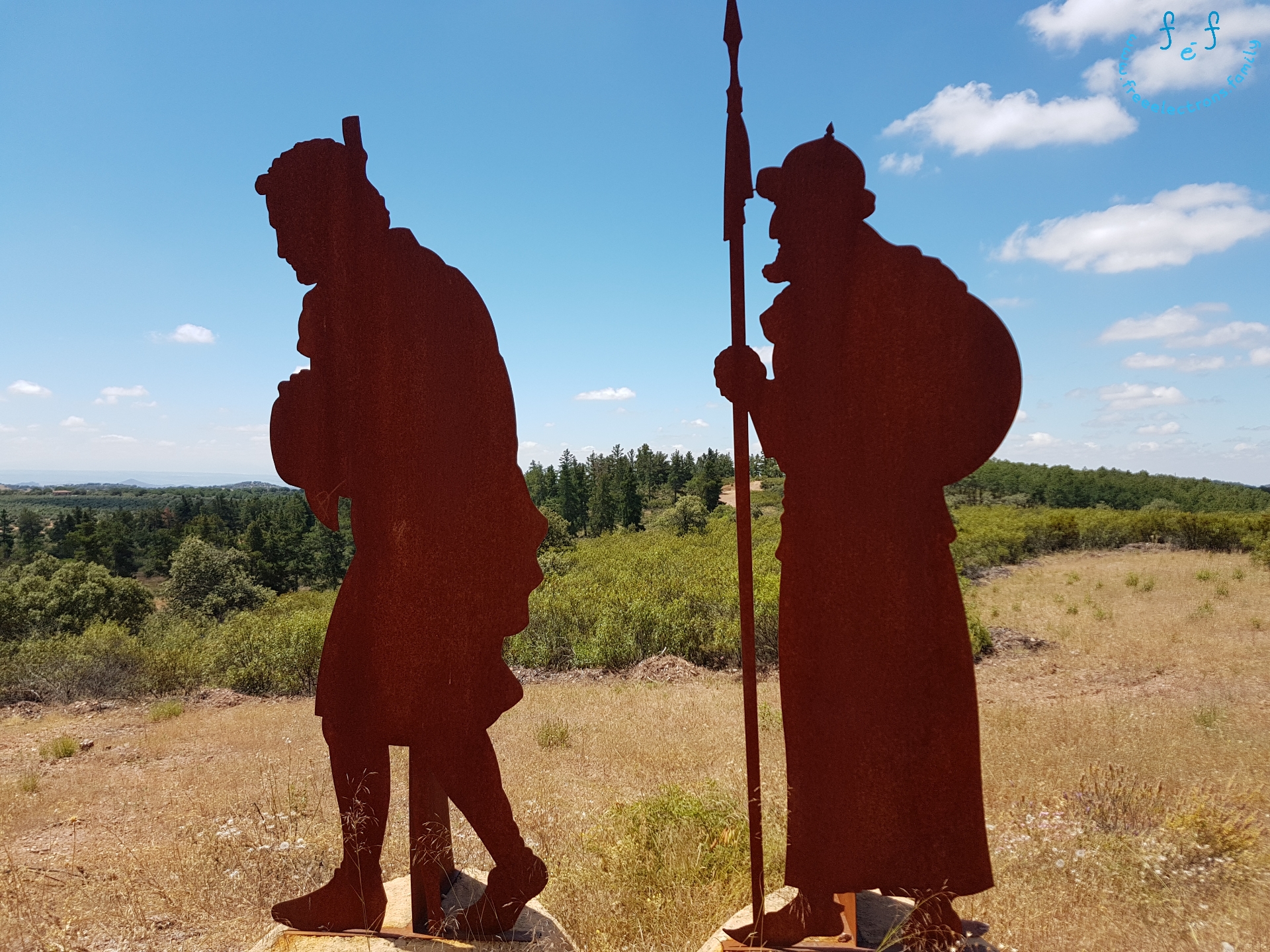 The farmer-spy who provided information about a mountain passage that enabled the outnumbered and outflanked Christians win the decisive battle over the Muslim army during the Battle of the Navas Tolosa 1212.  A #FreeElectrons.Family camping road trip Europe I stop in Santa Elena, Jaen, Spain.