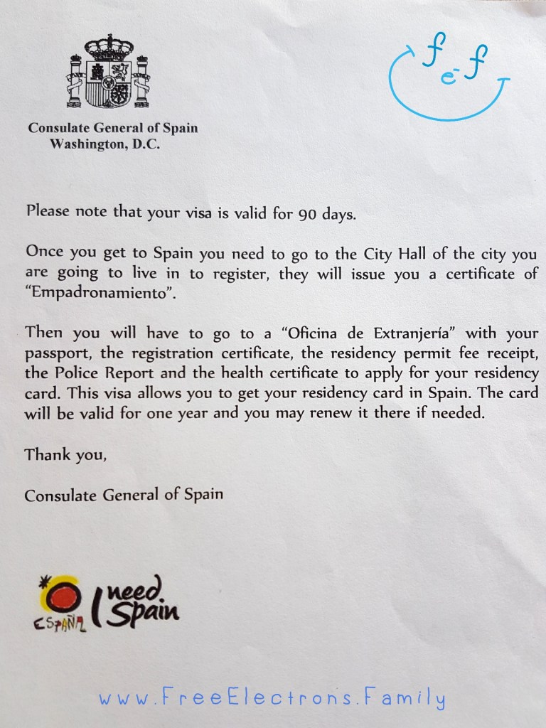 A page noting what you will need to do when you are in Spain in order to register with the city hall and obtain a residency card.

www.FreeElectrons.Family